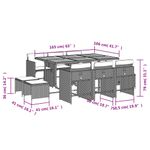 Casa si Gradina - Gradina si terasa - Mobilier exterior - Seturi mobila gradina - Set mobilier de exterior cu perne, 11 piese, negru, poliratan - Infinity.ro
