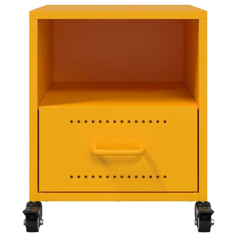 Casa si Gradina - Mobilier - Comode si corpuri - Noptiere - Noptiera, galben mustar, 36x39x43,5 cm, otel - Infinity.ro