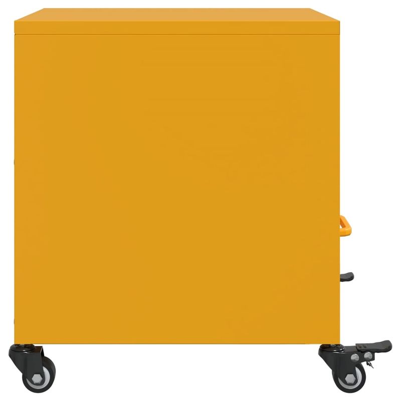 Casa si Gradina - Mobilier - Comode si corpuri - Noptiere - Noptiera, galben mustar, 36x39x43,5 cm, otel - Infinity.ro