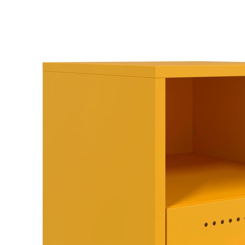 Casa si Gradina - Mobilier - Comode si corpuri - Noptiere - Noptiera, galben mustar, 36x39x43,5 cm, otel - Infinity.ro