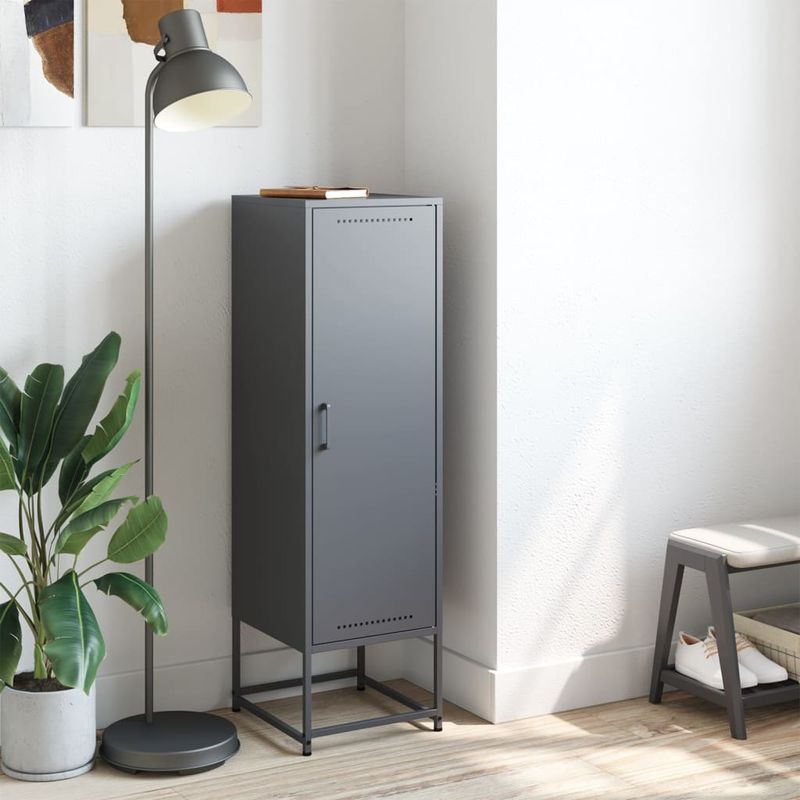 Casa si Gradina - Mobilier - Comode si corpuri - Corpuri bucatarie - Dulap inalt, antracit, 36x39x123 cm, otel - Infinity.ro