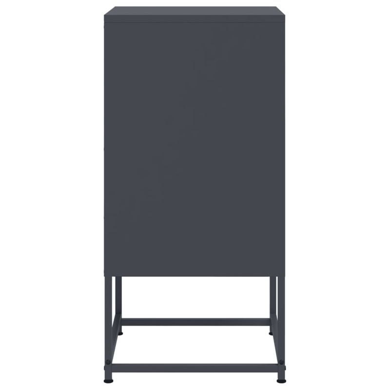 Casa si Gradina - Mobilier - Comode si corpuri - Noptiere - Noptiera, antracit, 36x39x78 cm, otel - Infinity.ro