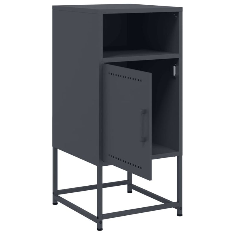 Casa si Gradina - Mobilier - Comode si corpuri - Noptiere - Noptiera, antracit, 36x39x78 cm, otel - Infinity.ro