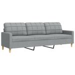 Casa si Gradina - Mobilier - Canapele si coltare - Canapele - Canapea cu 3 locuri, gri deschis, 210 cm, material textil - Infinity.ro