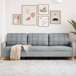 Casa si Gradina - Mobilier - Canapele si coltare - Canapele - Canapea cu 3 locuri, gri deschis, 210 cm, material textil - Infinity.ro