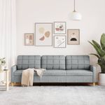 Casa si Gradina - Mobilier - Canapele si coltare - Canapele - Canapea cu 3 locuri, gri deschis, 210 cm, material textil - Infinity.ro