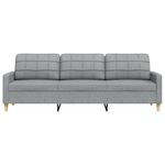 Casa si Gradina - Mobilier - Canapele si coltare - Canapele - Canapea cu 3 locuri, gri deschis, 210 cm, material textil - Infinity.ro
