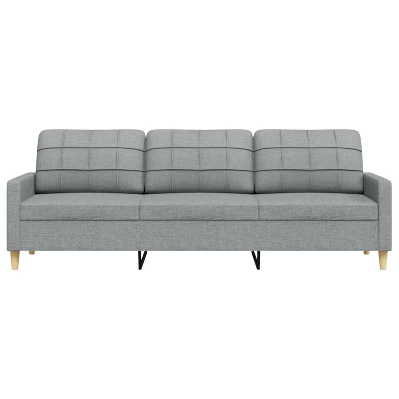 Casa si Gradina - Mobilier - Canapele si coltare - Canapele - Canapea cu 3 locuri, gri deschis, 210 cm, material textil - Infinity.ro