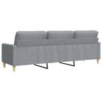 Casa si Gradina - Mobilier - Canapele si coltare - Canapele - Canapea cu 3 locuri, gri deschis, 210 cm, material textil - Infinity.ro