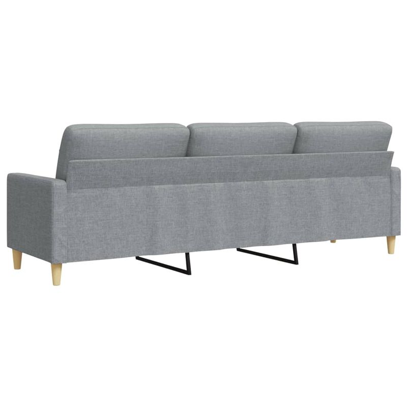 Casa si Gradina - Mobilier - Canapele si coltare - Canapele - Canapea cu 3 locuri, gri deschis, 210 cm, material textil - Infinity.ro