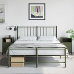 Casa si Gradina - Mobilier - Comode si corpuri - Noptiere - Noptiere, 2 buc., verde olive, 36x39x59 cm, otel - Infinity.ro