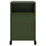 Casa si Gradina - Mobilier - Comode si corpuri - Noptiere - Noptiere, 2 buc., verde olive, 36x39x59 cm, otel - Infinity.ro