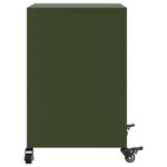 Casa si Gradina - Mobilier - Comode si corpuri - Noptiere - Noptiere, 2 buc., verde olive, 36x39x59 cm, otel - Infinity.ro