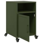 Casa si Gradina - Mobilier - Comode si corpuri - Noptiere - Noptiere, 2 buc., verde olive, 36x39x59 cm, otel - Infinity.ro