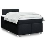 Casa si Gradina - Mobilier - Paturi si accesorii - Paturi - Pat box spring cu saltea, negru, 120x200 cm, textil - Infinity.ro