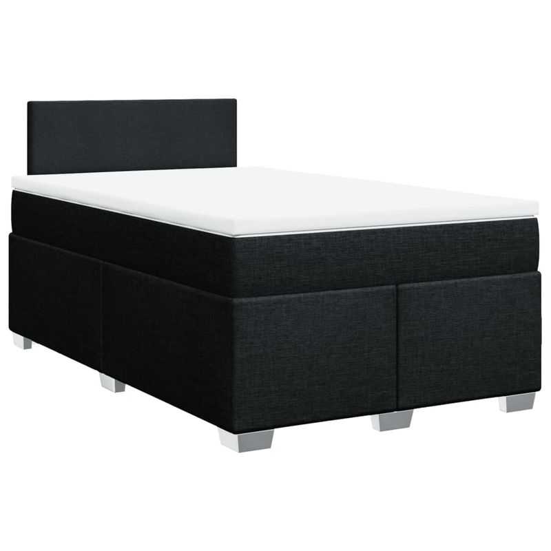 Casa si Gradina - Mobilier - Paturi si accesorii - Paturi - Pat box spring cu saltea, negru, 120x200 cm, textil - Infinity.ro