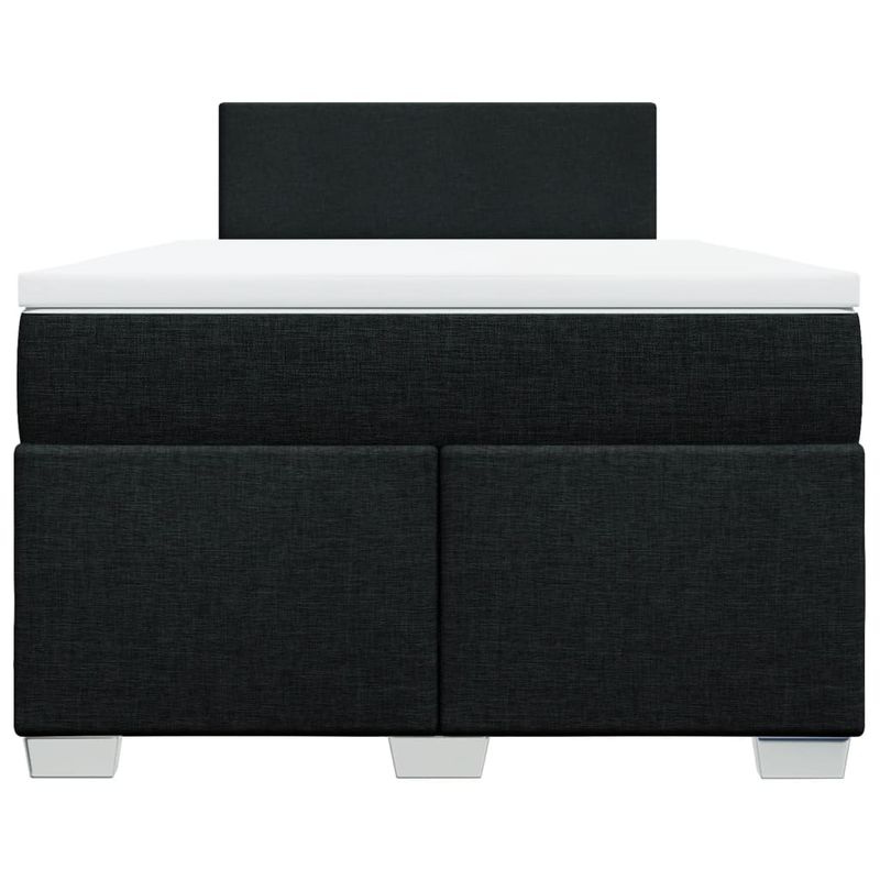 Casa si Gradina - Mobilier - Paturi si accesorii - Paturi - Pat box spring cu saltea, negru, 120x200 cm, textil - Infinity.ro