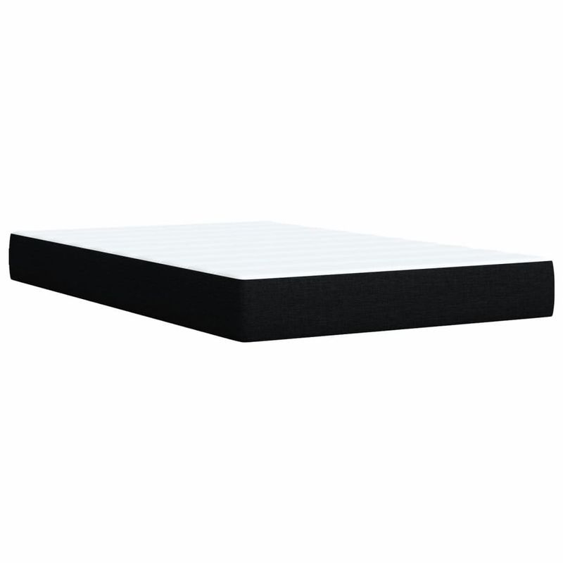 Casa si Gradina - Mobilier - Paturi si accesorii - Paturi - Pat box spring cu saltea, negru, 120x200 cm, textil - Infinity.ro