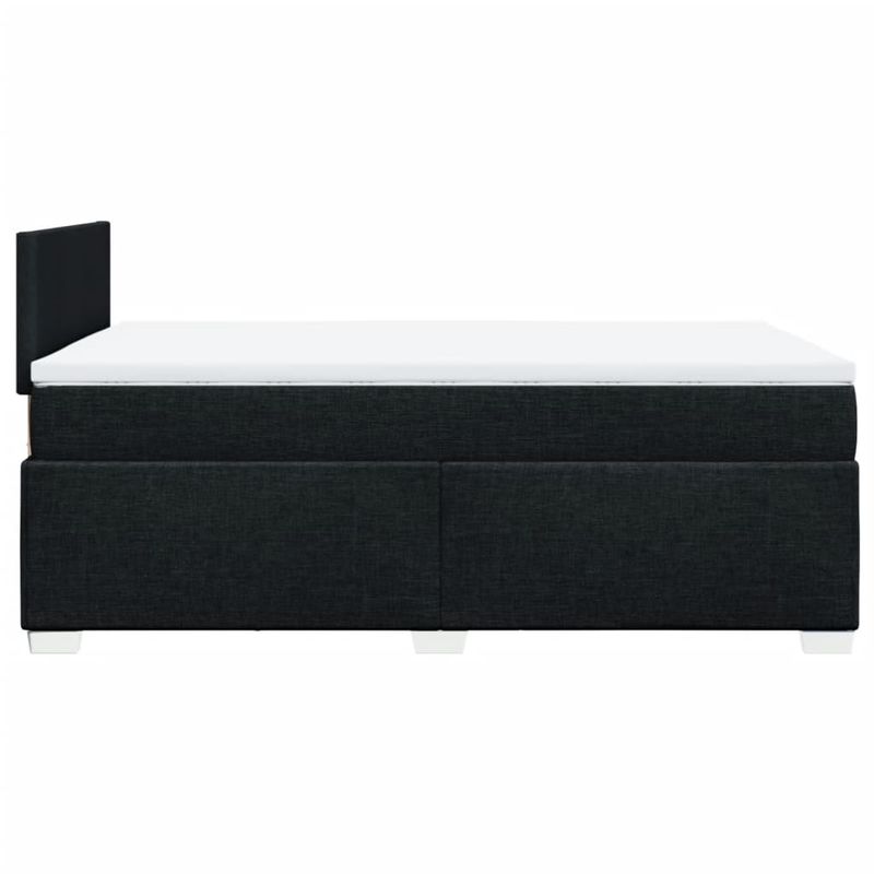 Casa si Gradina - Mobilier - Paturi si accesorii - Paturi - Pat box spring cu saltea, negru, 120x200 cm, textil - Infinity.ro