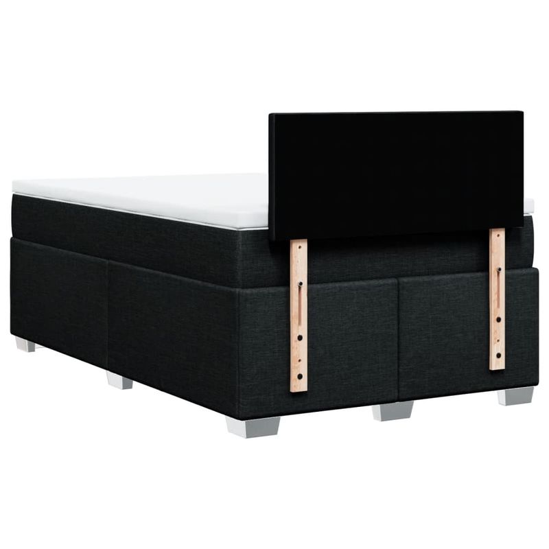 Casa si Gradina - Mobilier - Paturi si accesorii - Paturi - Pat box spring cu saltea, negru, 120x200 cm, textil - Infinity.ro