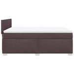 Casa si Gradina - Mobilier - Paturi si accesorii - Paturi - Pat box spring cu saltea, maro inchis, 140x200 cm, textil - Infinity.ro