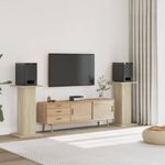 TV, Audio-Video si Foto - Audio profesionale - Stative - Noptiere, 2 buc., stejar sonoma, 30x30x80 cm, lemn prelucrat - Infinity.ro