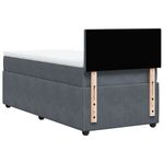 Casa si Gradina - Mobilier - Paturi si accesorii - Paturi - Pat box spring cu saltea, gri inchis, 90x190 cm, catifea - Infinity.ro
