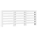 Casa si Gradina - Termice - Calorifere si accesorii - Accesorii calorifere - Masca pentru calorifer, alb, 205x21,5x83,5 cm, lemn prelucrat, design șipci orizontale - Infinity.ro