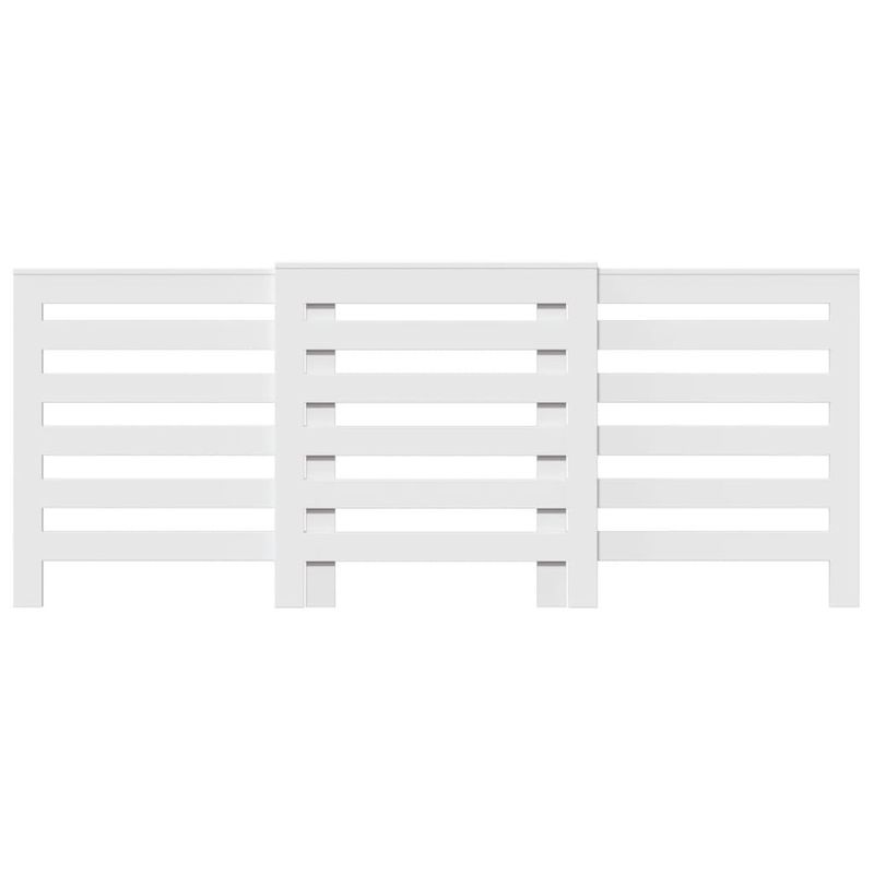 Casa si Gradina - Termice - Calorifere si accesorii - Accesorii calorifere - Masca pentru calorifer, alb, 205x21,5x83,5 cm, lemn prelucrat, design șipci orizontale - Infinity.ro