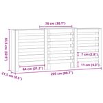 Casa si Gradina - Termice - Calorifere si accesorii - Accesorii calorifere - Masca pentru calorifer, alb, 205x21,5x83,5 cm, lemn prelucrat, design șipci orizontale - Infinity.ro