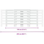 Casa si Gradina - Termice - Calorifere si accesorii - Accesorii calorifere - Masca pentru calorifer, alb, 205x21,5x83,5 cm, lemn prelucrat, design șipci orizontale - Infinity.ro