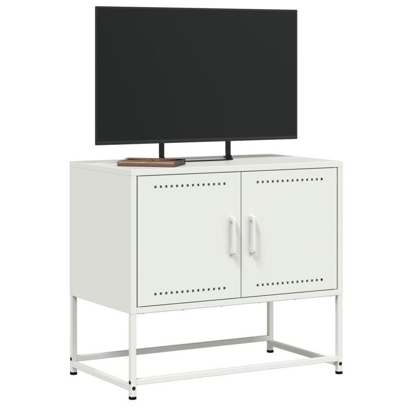 Casa si Gradina - Mobilier - Comode si corpuri - Comode - Dulap TV, alb, 68,5x39x60,5 cm, otel - Infinity.ro