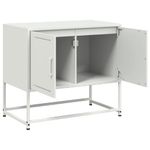 Casa si Gradina - Mobilier - Comode si corpuri - Comode - Dulap TV, alb, 68,5x39x60,5 cm, otel - Infinity.ro