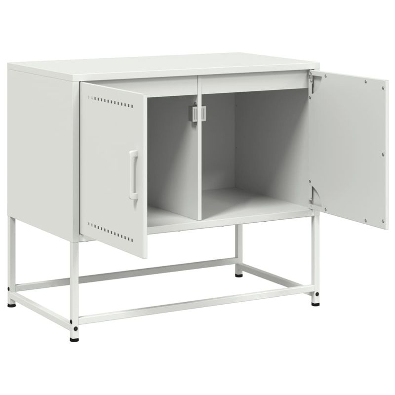 Casa si Gradina - Mobilier - Comode si corpuri - Comode - Dulap TV, alb, 68,5x39x60,5 cm, otel - Infinity.ro