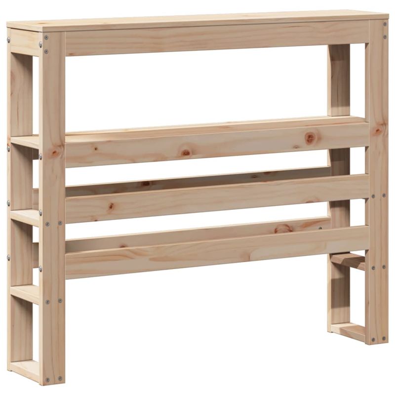 Casa si Gradina - Mobilier - Paturi si accesorii - Accesorii paturi - Tablie de pat cu rafturi, 90 cm, lemn masiv de pin, mărime 96x19x82 cm - Infinity.ro