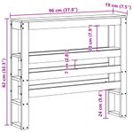 Casa si Gradina - Mobilier - Paturi si accesorii - Accesorii paturi - Tablie de pat cu rafturi, 90 cm, lemn masiv de pin, mărime 96x19x82 cm - Infinity.ro
