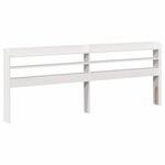 Casa si Gradina - Mobilier - Paturi si accesorii - Accesorii paturi - Tablie de pat cu rafturi, 200 cm, lemn masiv de pin, alb, mărime 210x16x82 cm - Infinity.ro