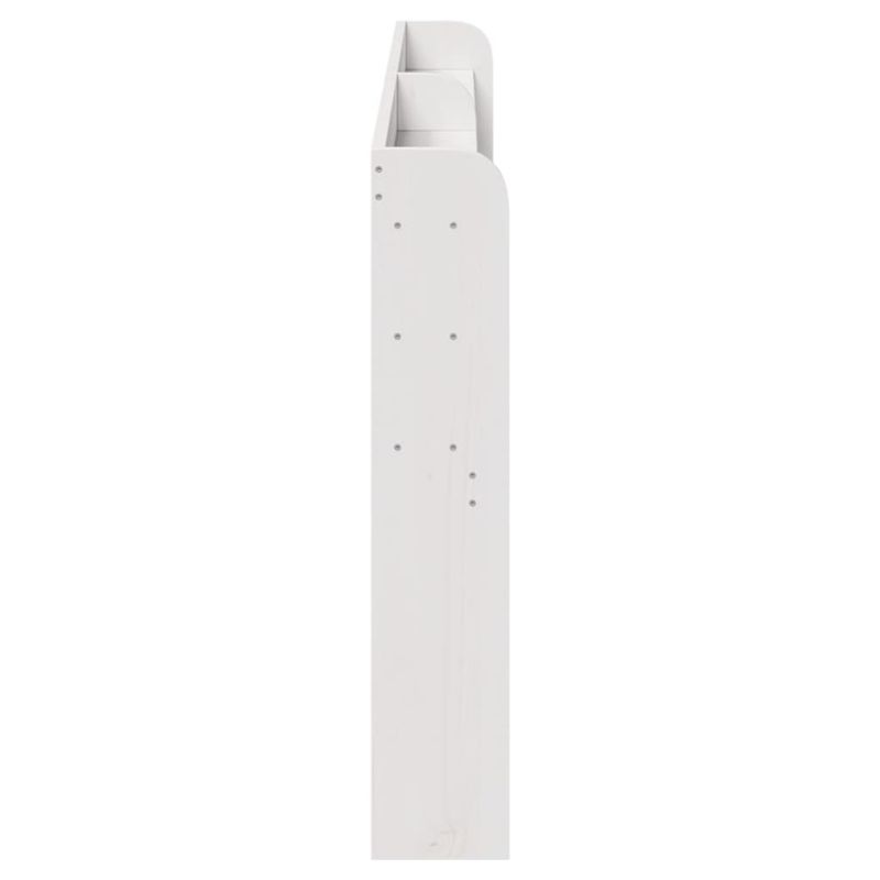 Casa si Gradina - Mobilier - Paturi si accesorii - Accesorii paturi - Tablie de pat cu rafturi, 200 cm, lemn masiv de pin, alb, mărime 210x16x82 cm - Infinity.ro