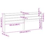 Casa si Gradina - Mobilier - Paturi si accesorii - Accesorii paturi - Tablie de pat cu rafturi, 200 cm, lemn masiv de pin, alb, mărime 210x16x82 cm - Infinity.ro