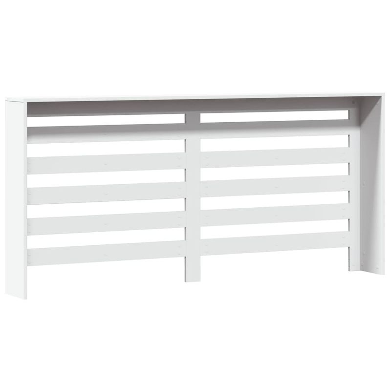 Casa si Gradina - Termice - Calorifere si accesorii - Accesorii calorifere - Masca pentru calorifer, alb, 175x20x82 cm, lemn prelucrat, design șipci orizontale - Infinity.ro