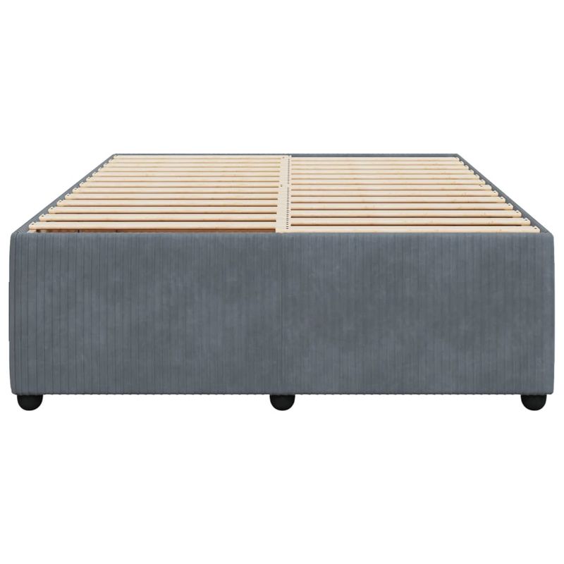Casa si Gradina - Mobilier - Paturi si accesorii - Paturi - Cadru de pat, gri inchis, 140x190 cm, catifea - Infinity.ro
