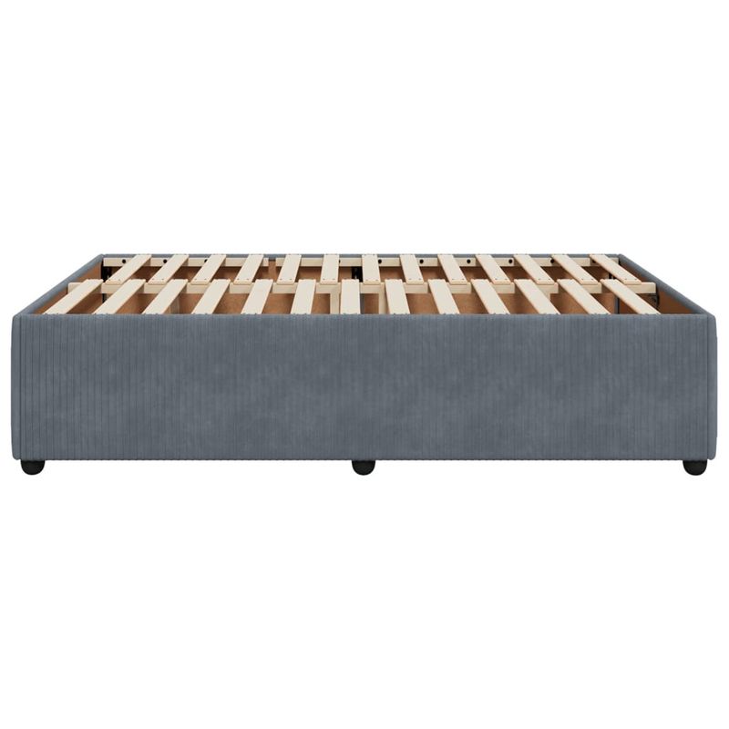 Casa si Gradina - Mobilier - Paturi si accesorii - Paturi - Cadru de pat, gri inchis, 140x190 cm, catifea - Infinity.ro