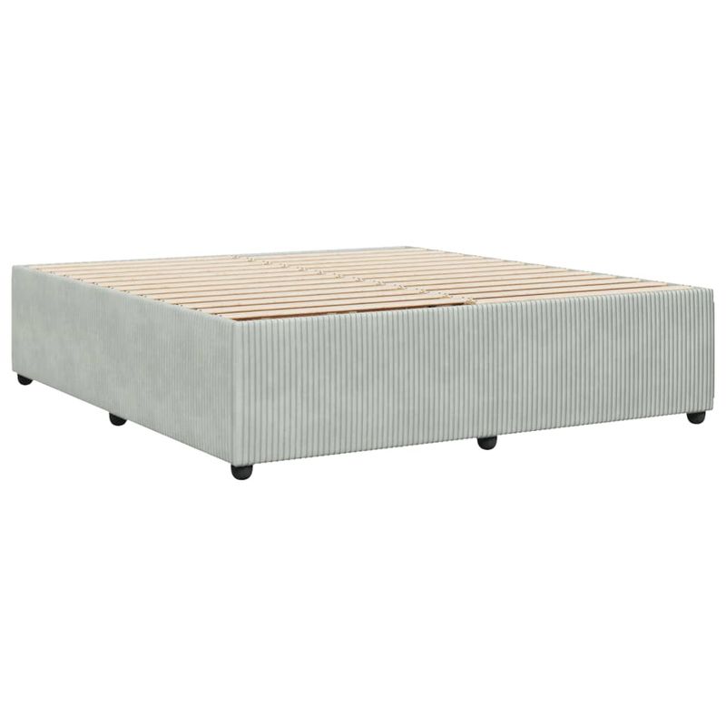Casa si Gradina - Mobilier - Paturi si accesorii - Paturi - Cadru de pat, gri deschis, 180x200 cm, catifea - Infinity.ro