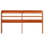 Casa si Gradina - Mobilier - Paturi si accesorii - Accesorii paturi - Tablie de pat cu rafturi, maro ceruit, 120 cm, lemn masiv pin, mărime 130x16x82 cm - Infinity.ro