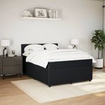 Casa si Gradina - Mobilier - Paturi si accesorii - Paturi - Pat box spring cu saltea, negru, 160x200 cm, catifea - Infinity.ro