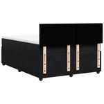 Casa si Gradina - Mobilier - Paturi si accesorii - Paturi - Pat box spring cu saltea, negru, 160x200 cm, catifea - Infinity.ro