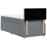 Casa si Gradina - Mobilier - Paturi si accesorii - Paturi - Pat box spring cu saltea, gri deschis, 90x190 cm, textil - Infinity.ro