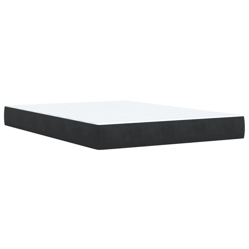 Casa si Gradina - Mobilier - Paturi si accesorii - Paturi - Pat box spring cu saltea, negru, 160x200 cm, catifea - Infinity.ro