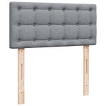 Casa si Gradina - Mobilier - Paturi si accesorii - Paturi - Pat box spring cu saltea, gri deschis, 90x190 cm, textil - Infinity.ro