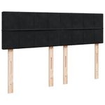 Casa si Gradina - Mobilier - Paturi si accesorii - Paturi - Pat box spring cu saltea, negru, 160x200 cm, catifea - Infinity.ro